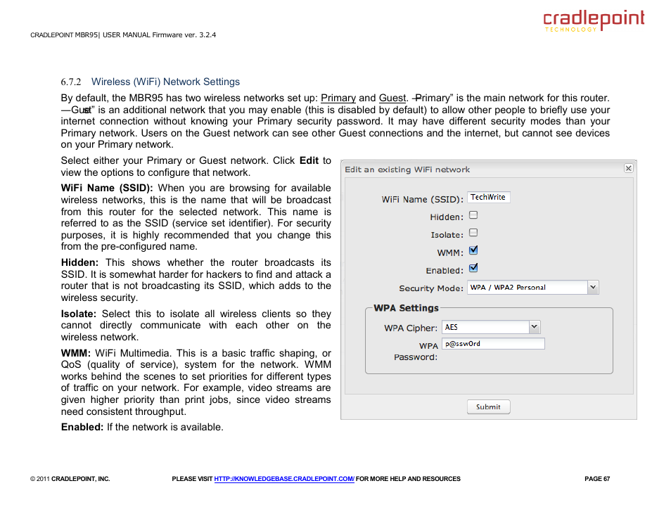 Cradlepoint MBR95 User Manual | Page 69 / 122