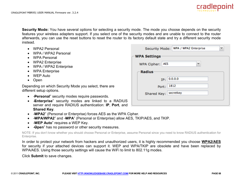 Cradlepoint MBR95 User Manual | Page 70 / 122
