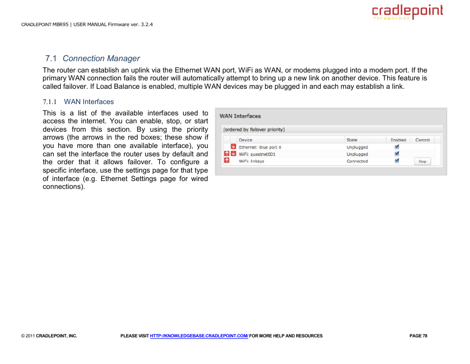 1 connection manager | Cradlepoint MBR95 User Manual | Page 80 / 122