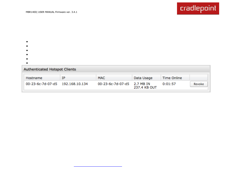 5 hotspot clients | Cradlepoint MBR1400LE User Manual | Page 44 / 175