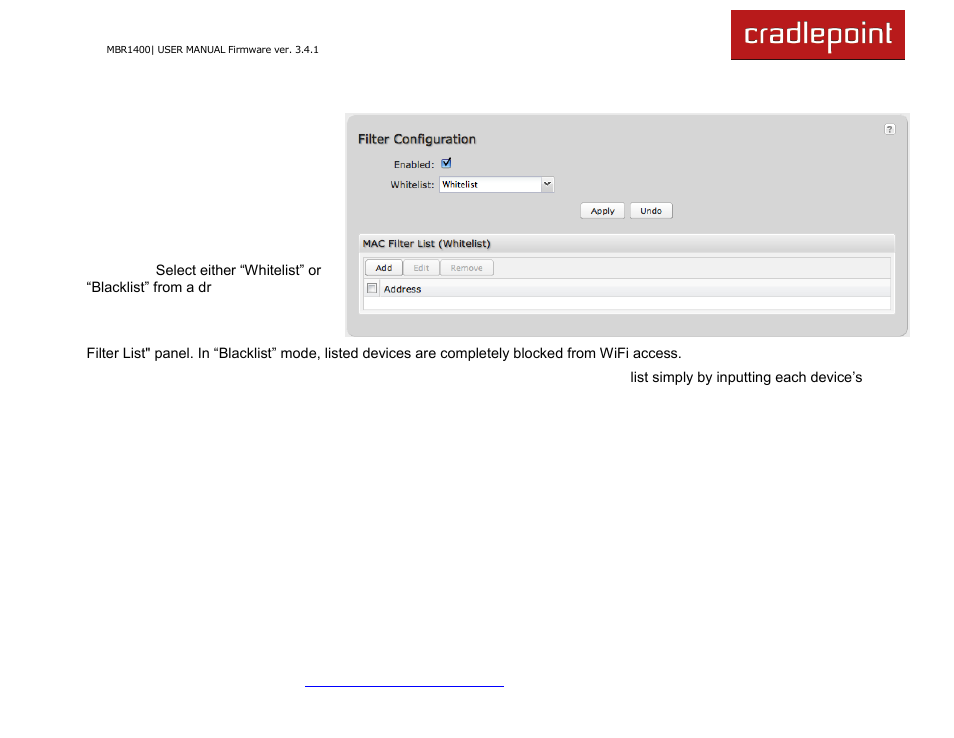 5 mac filter | Cradlepoint MBR1400LE User Manual | Page 72 / 175