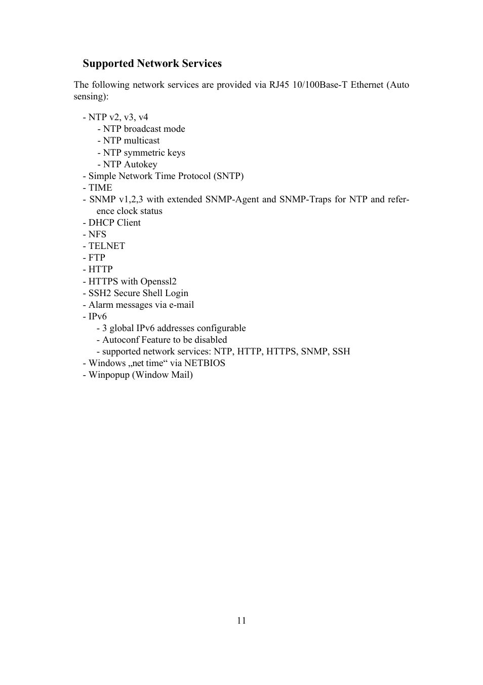 Meinberg TCR LANTIME User Manual | Page 11 / 132