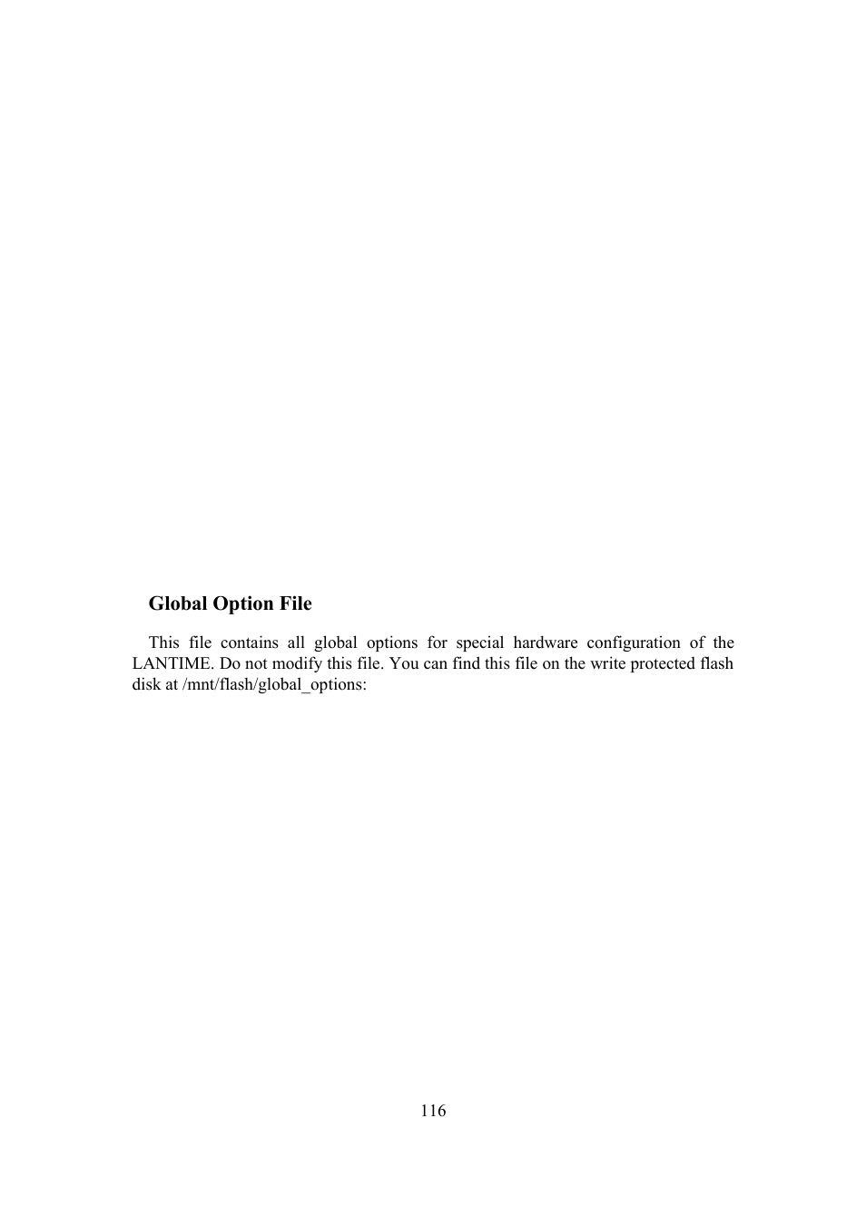 Global option file | Meinberg TCR LANTIME User Manual | Page 116 / 132