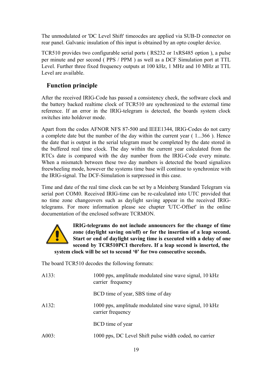Meinberg TCR LANTIME User Manual | Page 19 / 132