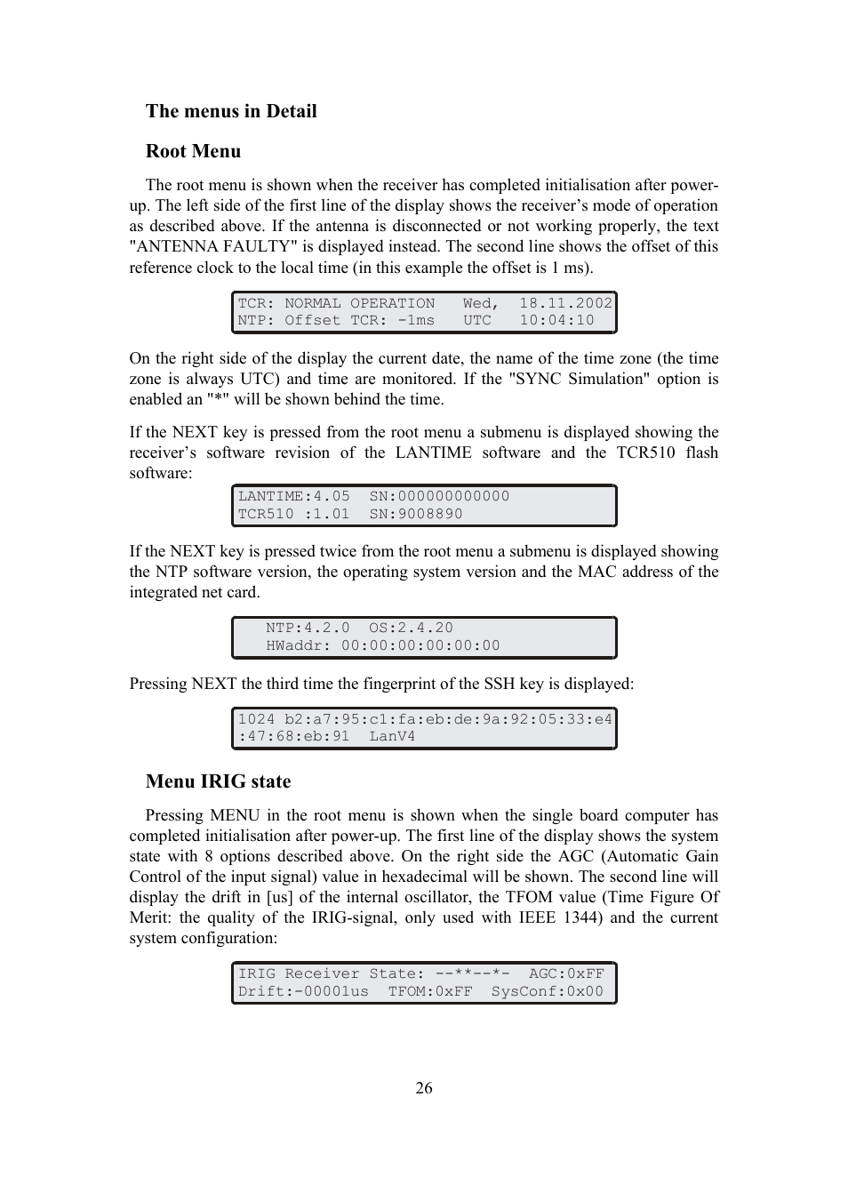 Meinberg TCR LANTIME User Manual | Page 26 / 132