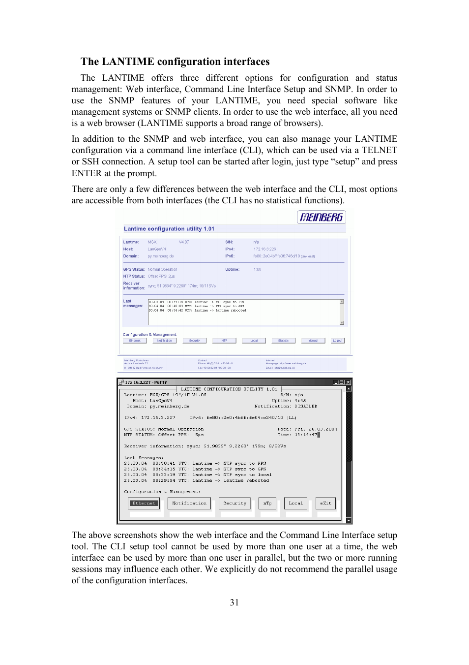 Meinberg TCR LANTIME User Manual | Page 31 / 132
