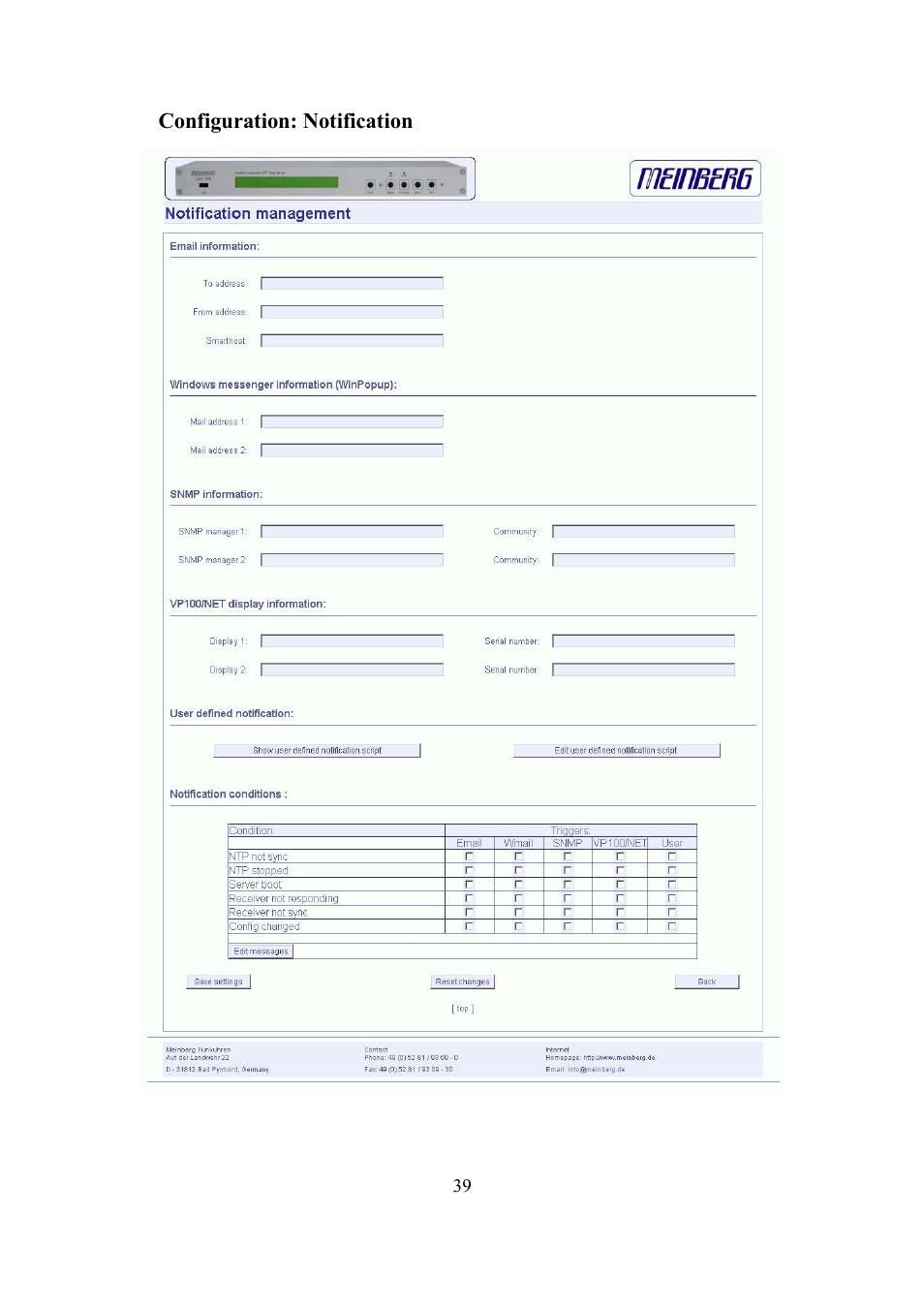 Meinberg TCR LANTIME User Manual | Page 39 / 132