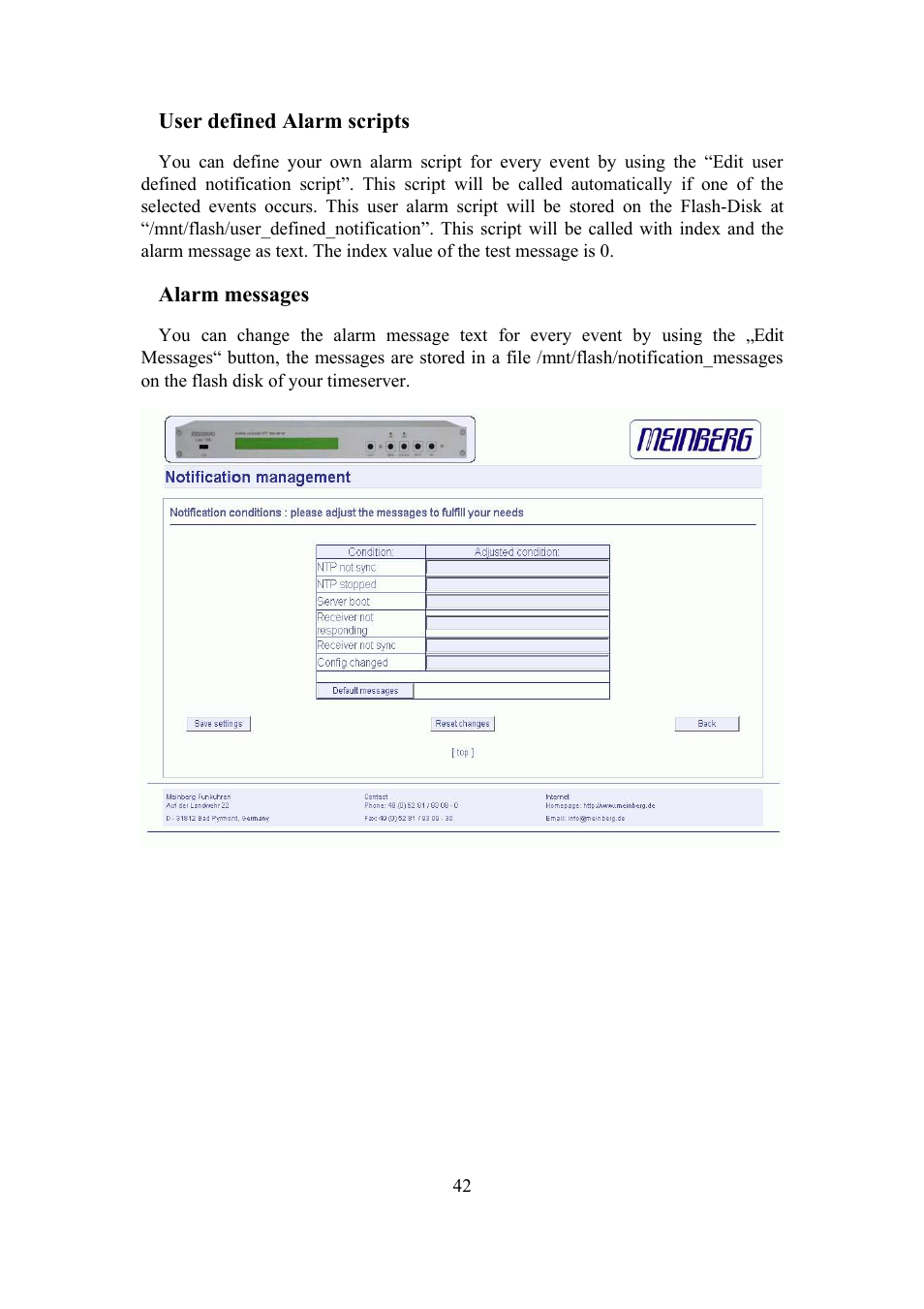 Meinberg TCR LANTIME User Manual | Page 42 / 132
