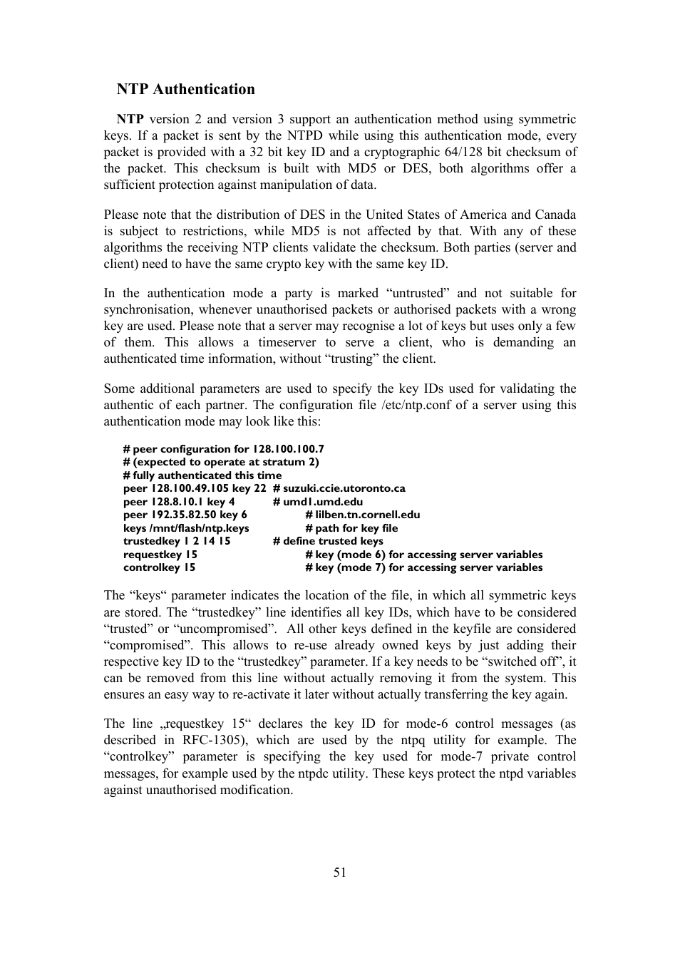 Ntp authentication | Meinberg TCR LANTIME User Manual | Page 51 / 132
