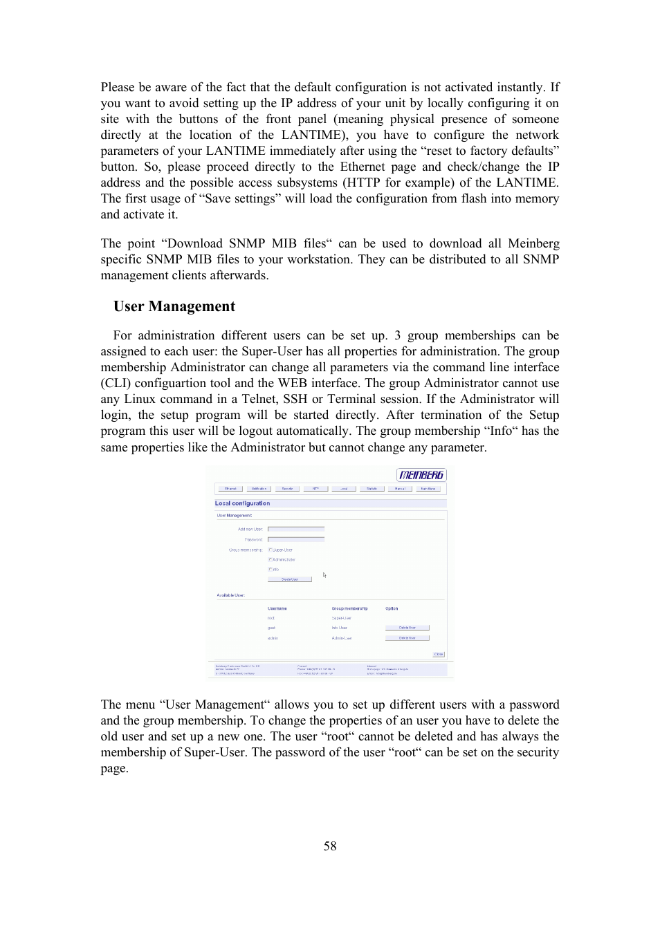 Meinberg TCR LANTIME User Manual | Page 58 / 132