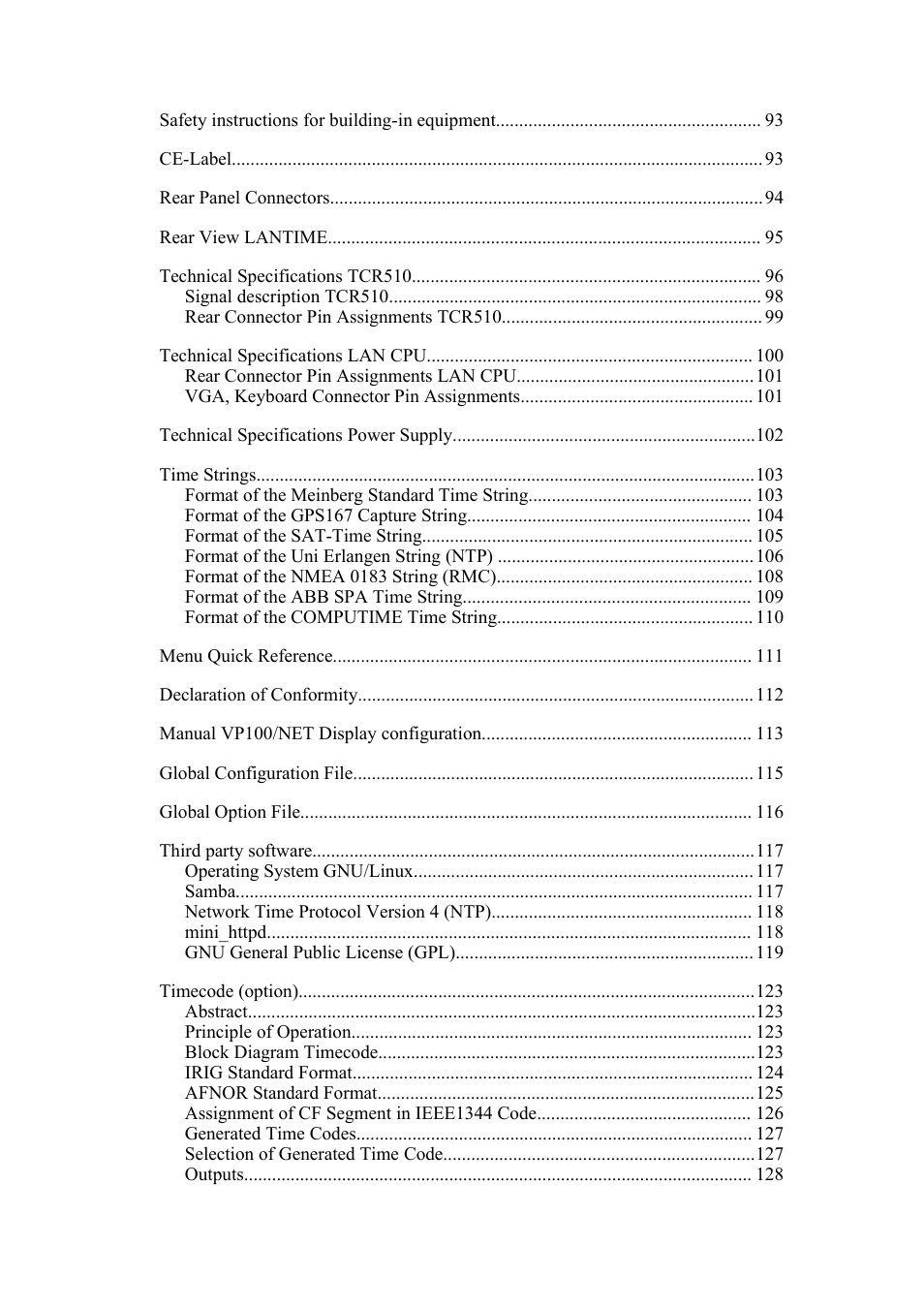 Meinberg TCR LANTIME User Manual | Page 6 / 132