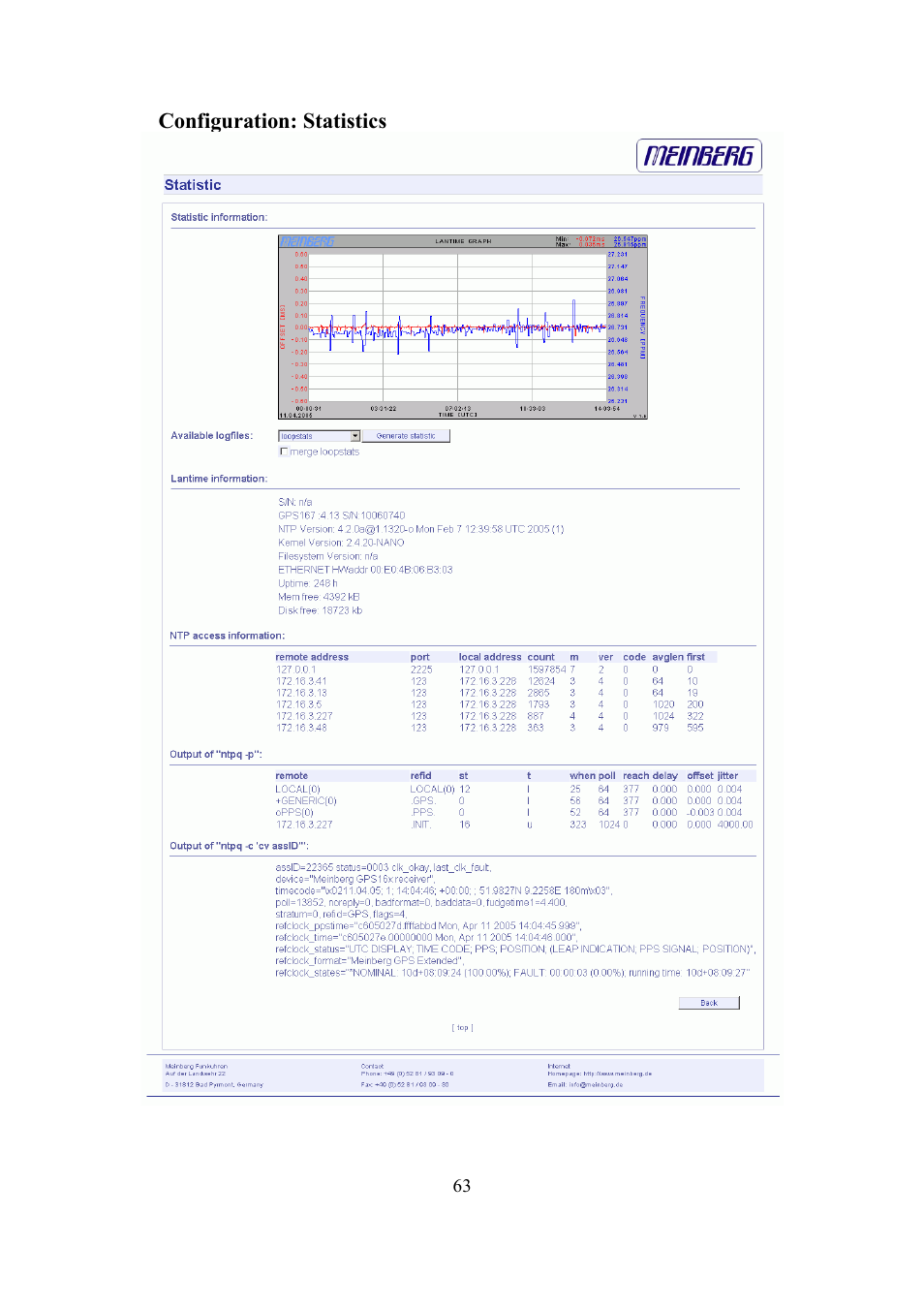 Meinberg TCR LANTIME User Manual | Page 63 / 132
