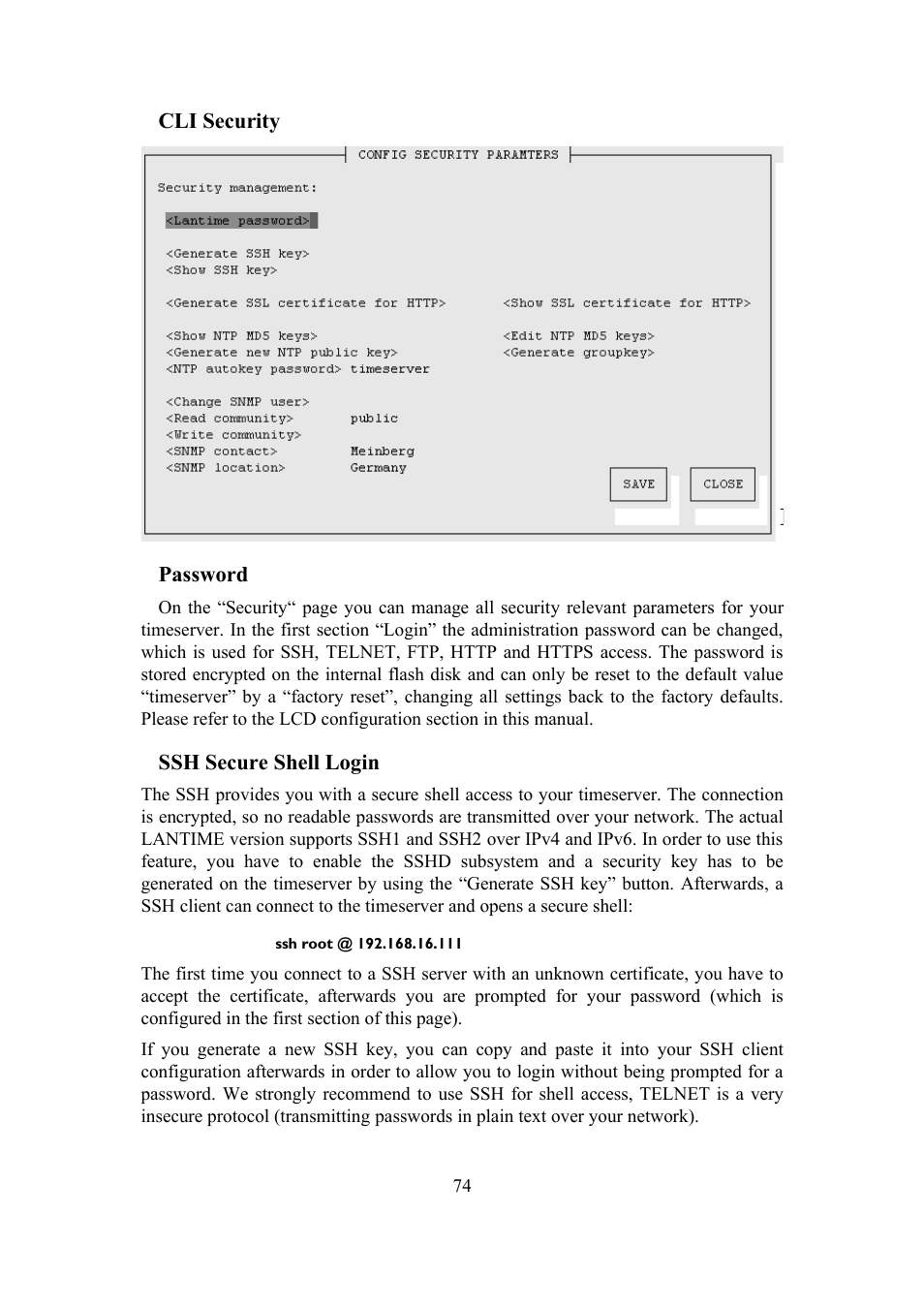 Meinberg TCR LANTIME User Manual | Page 74 / 132
