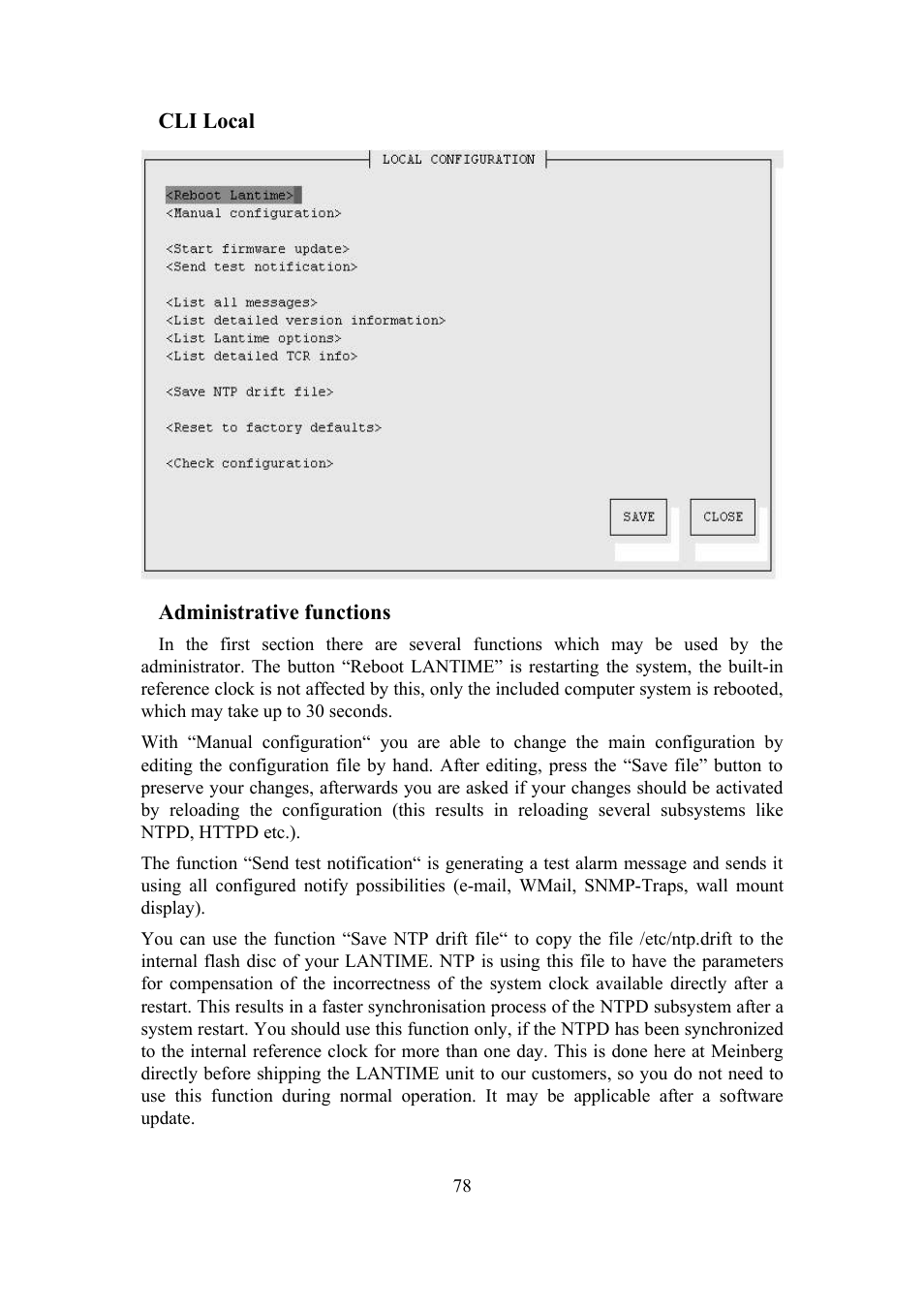 Meinberg TCR LANTIME User Manual | Page 78 / 132