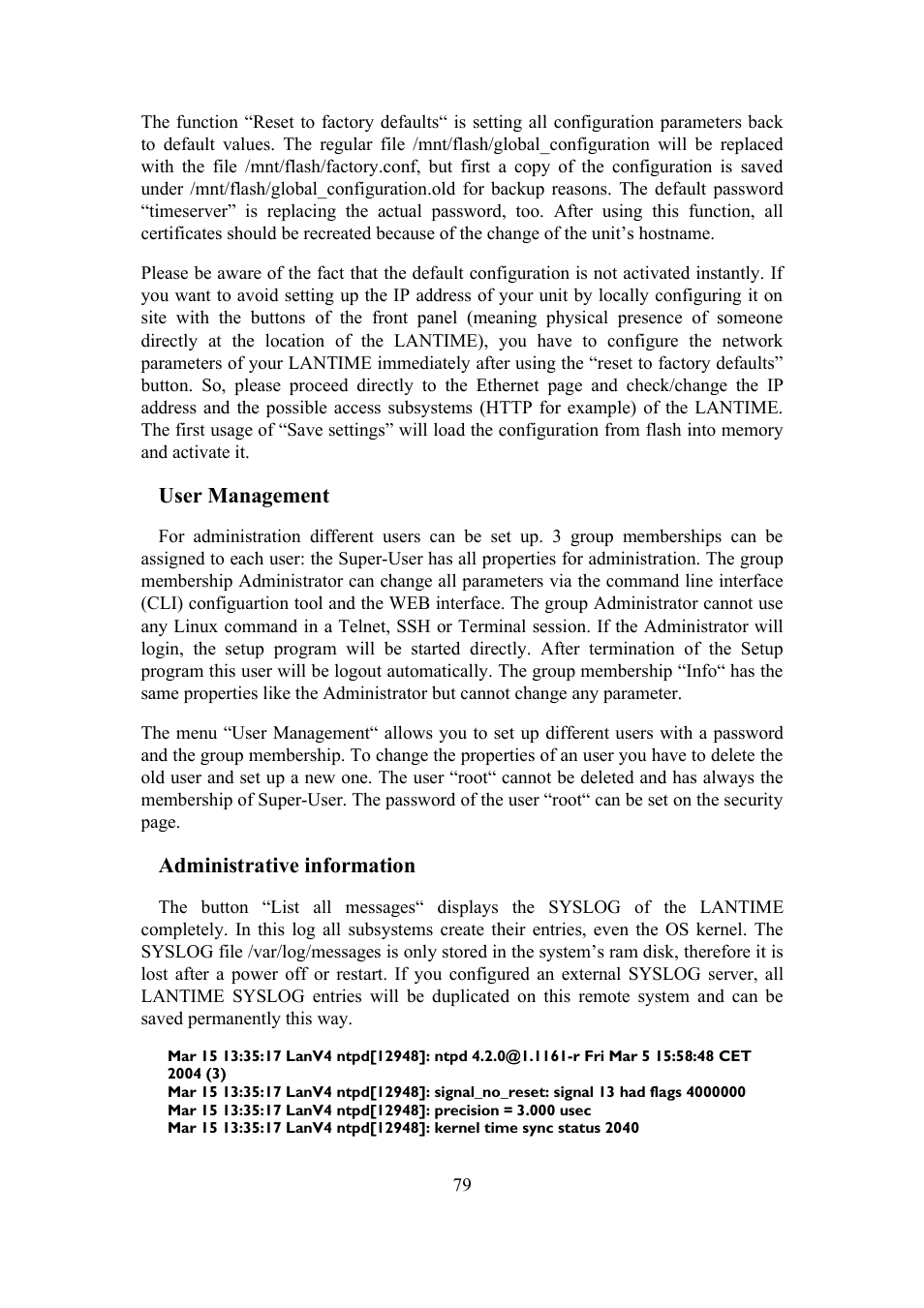 Meinberg TCR LANTIME User Manual | Page 79 / 132