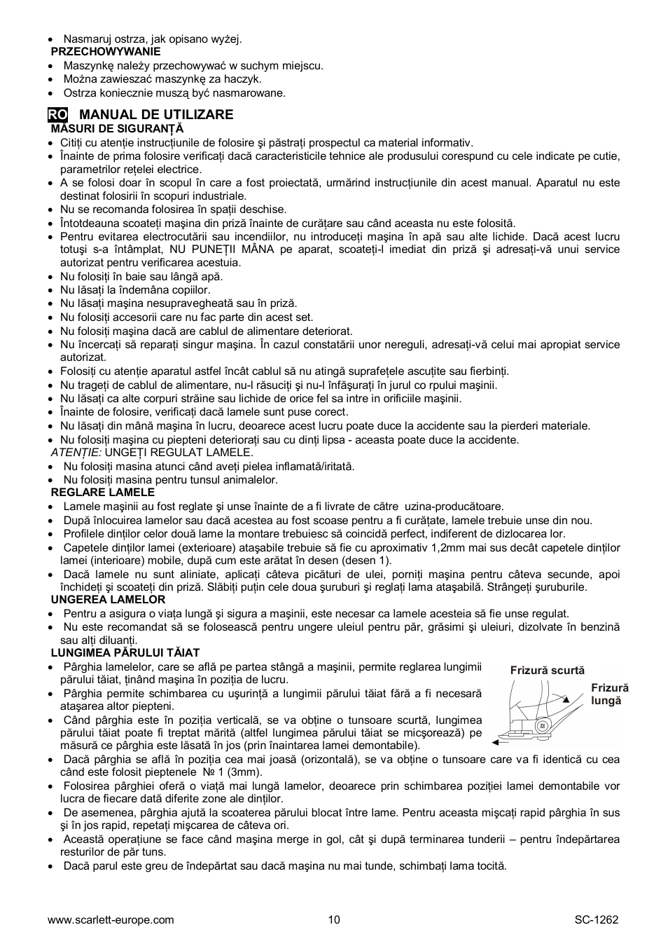 Scarlett SC-1262 User Manual | Page 10 / 20