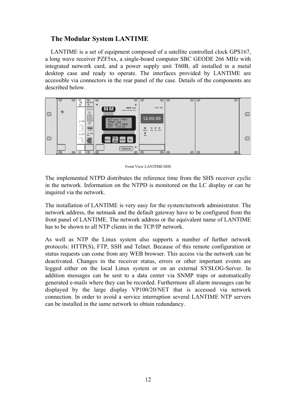 The modular system lantime | Meinberg SHSPZF LANTIME User Manual | Page 12 / 153