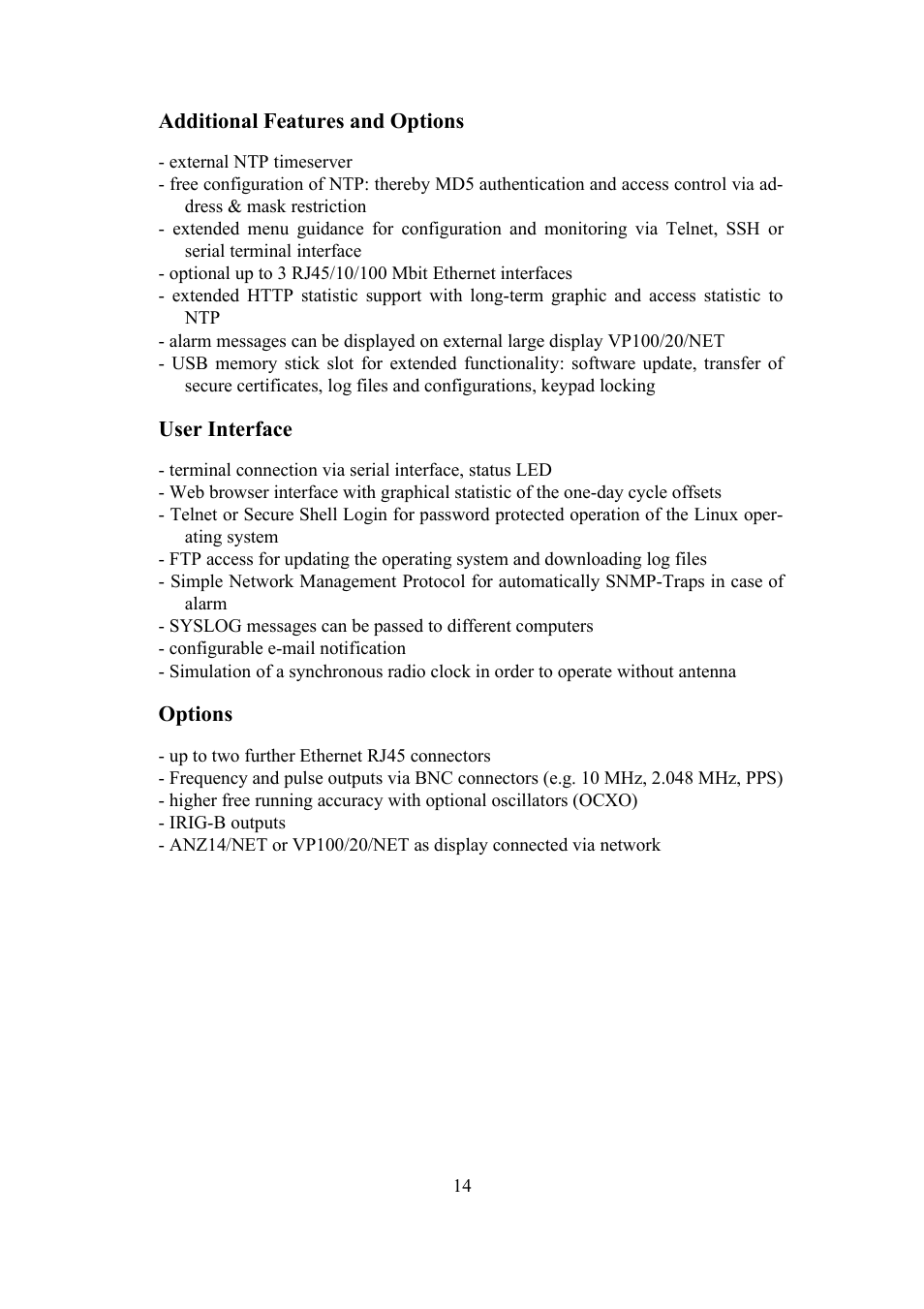 Meinberg SHSPZF LANTIME User Manual | Page 14 / 153