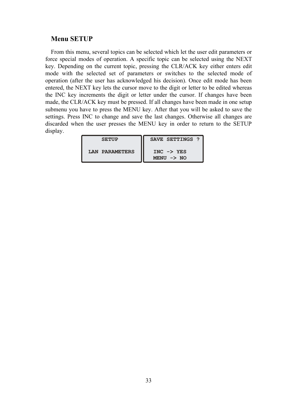 Menu setup | Meinberg SHSPZF LANTIME User Manual | Page 33 / 153