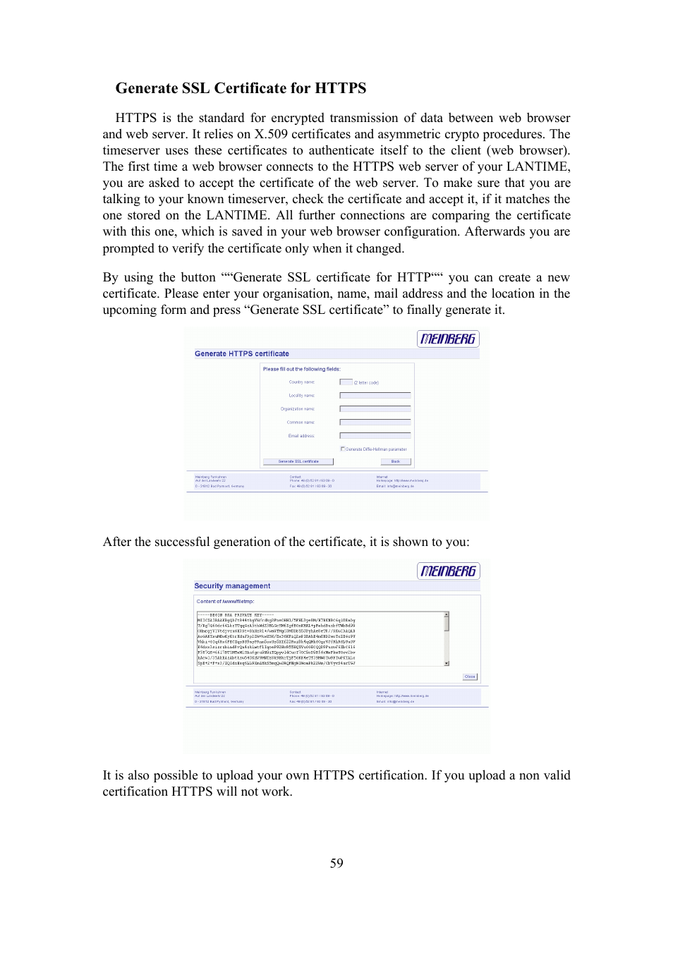 Meinberg SHSPZF LANTIME User Manual | Page 59 / 153