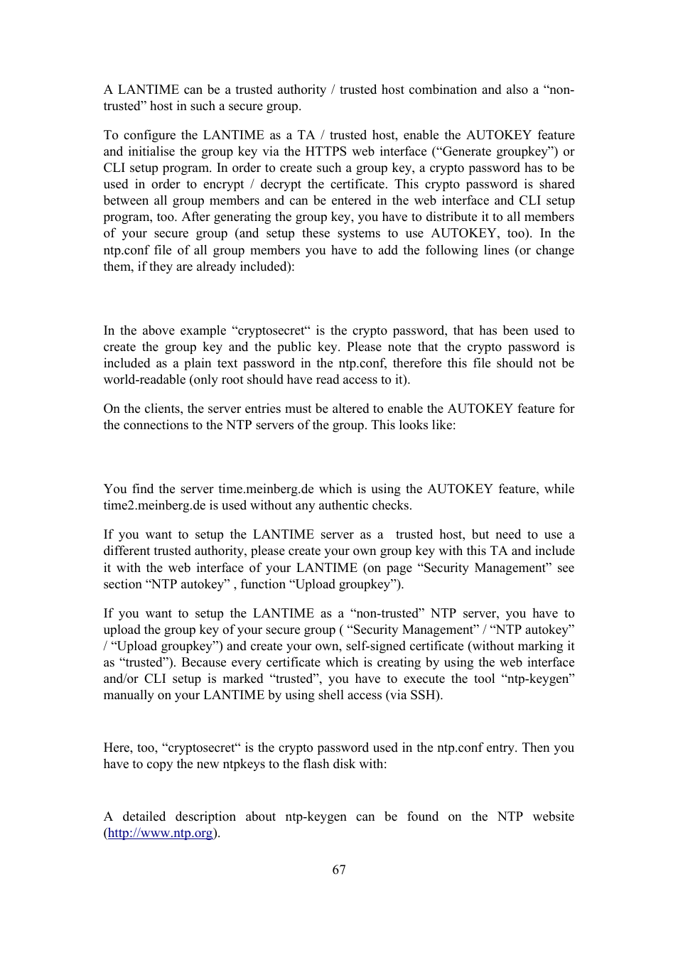 Meinberg SHSPZF LANTIME User Manual | Page 67 / 153