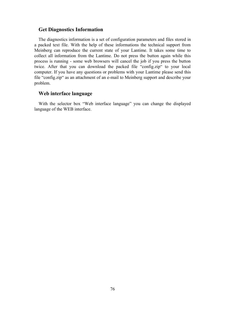 Meinberg SHSPZF LANTIME User Manual | Page 76 / 153