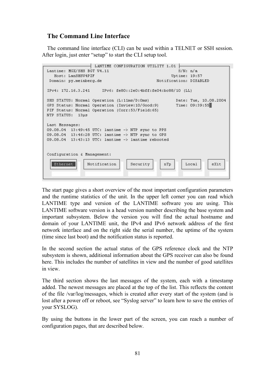 Meinberg SHSPZF LANTIME User Manual | Page 81 / 153