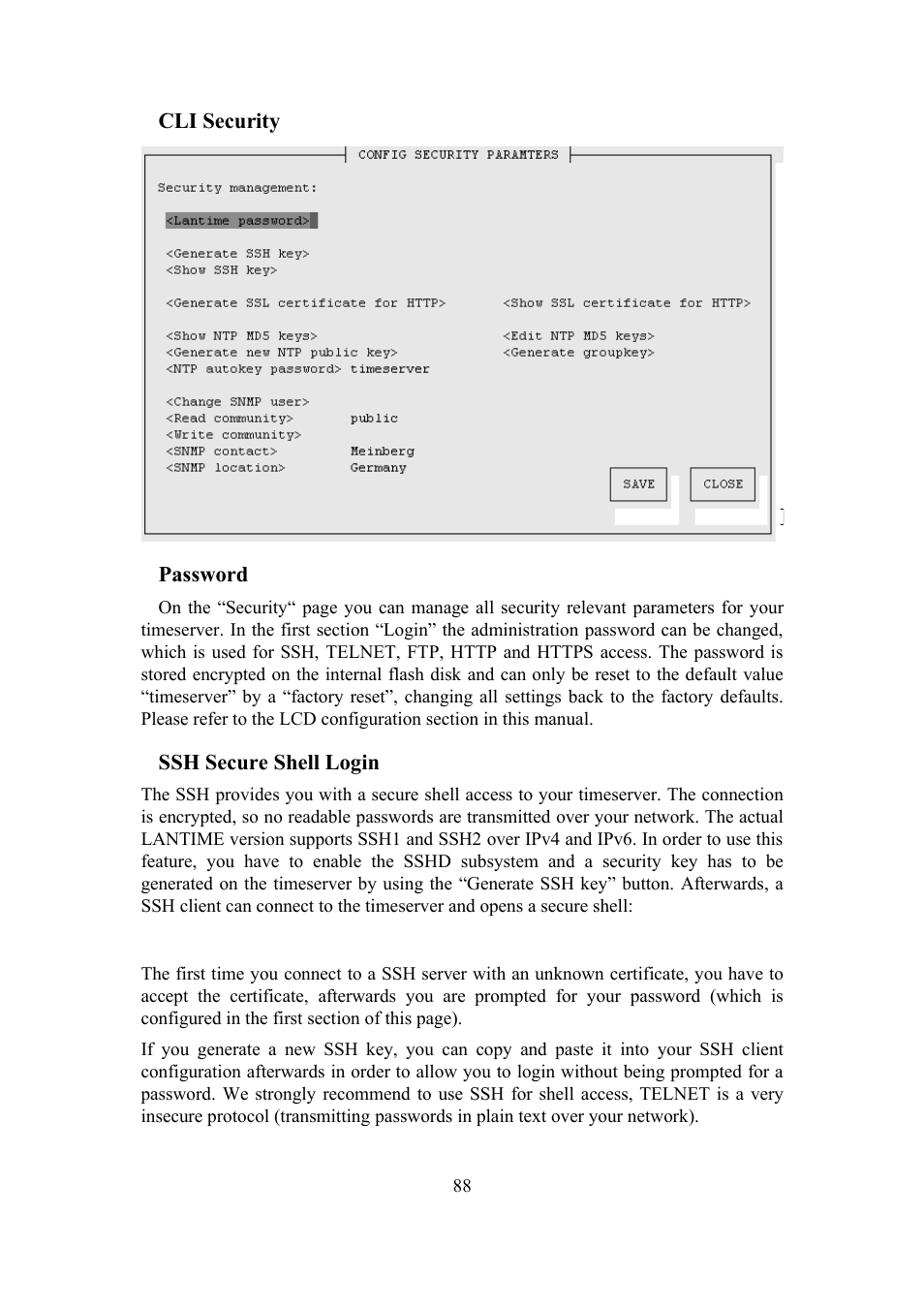Meinberg SHSPZF LANTIME User Manual | Page 88 / 153