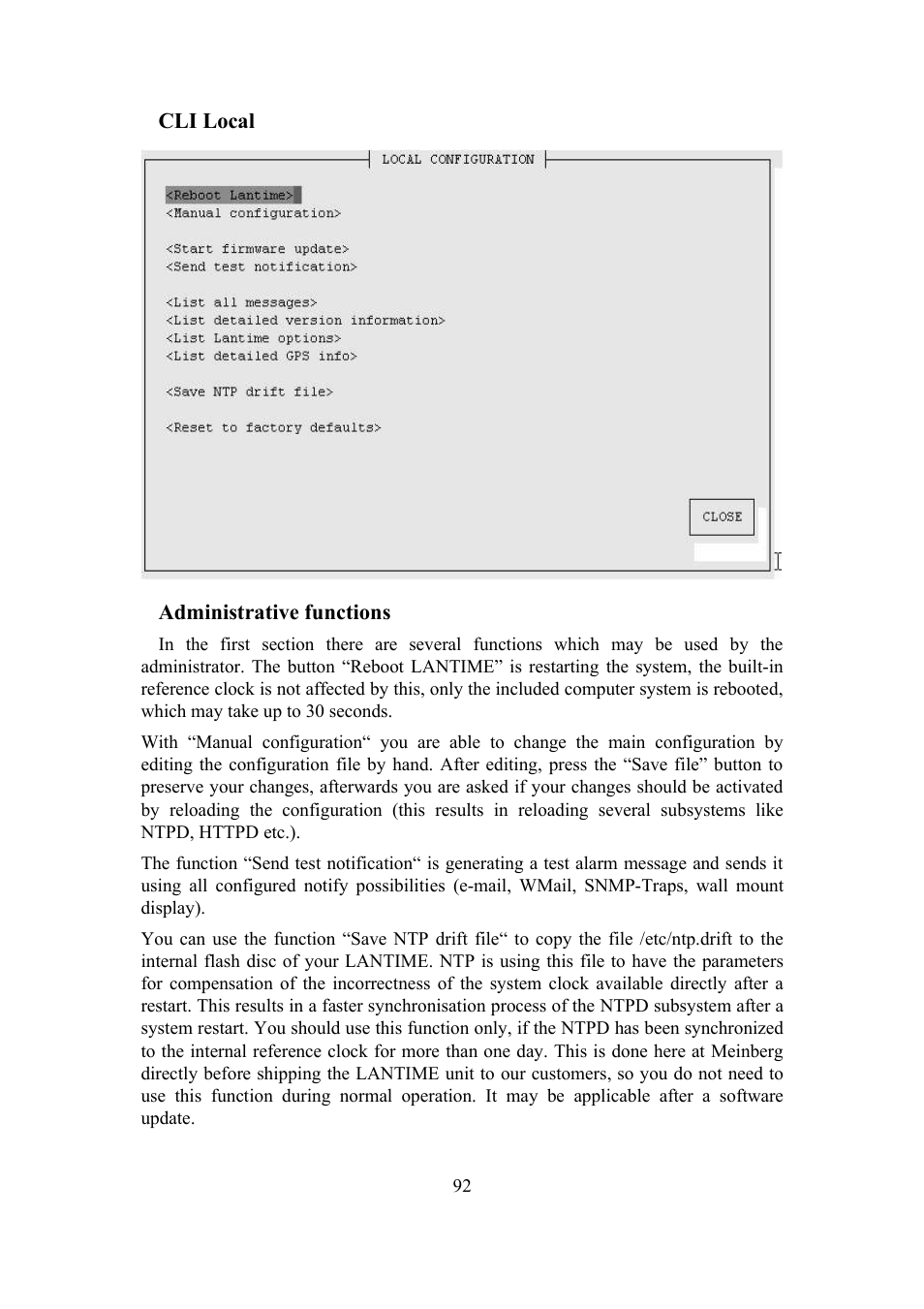 Meinberg SHSPZF LANTIME User Manual | Page 92 / 153