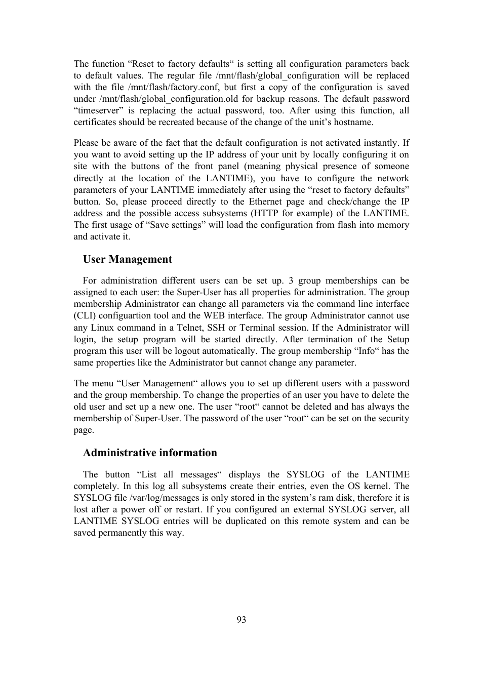 Meinberg SHSPZF LANTIME User Manual | Page 93 / 153