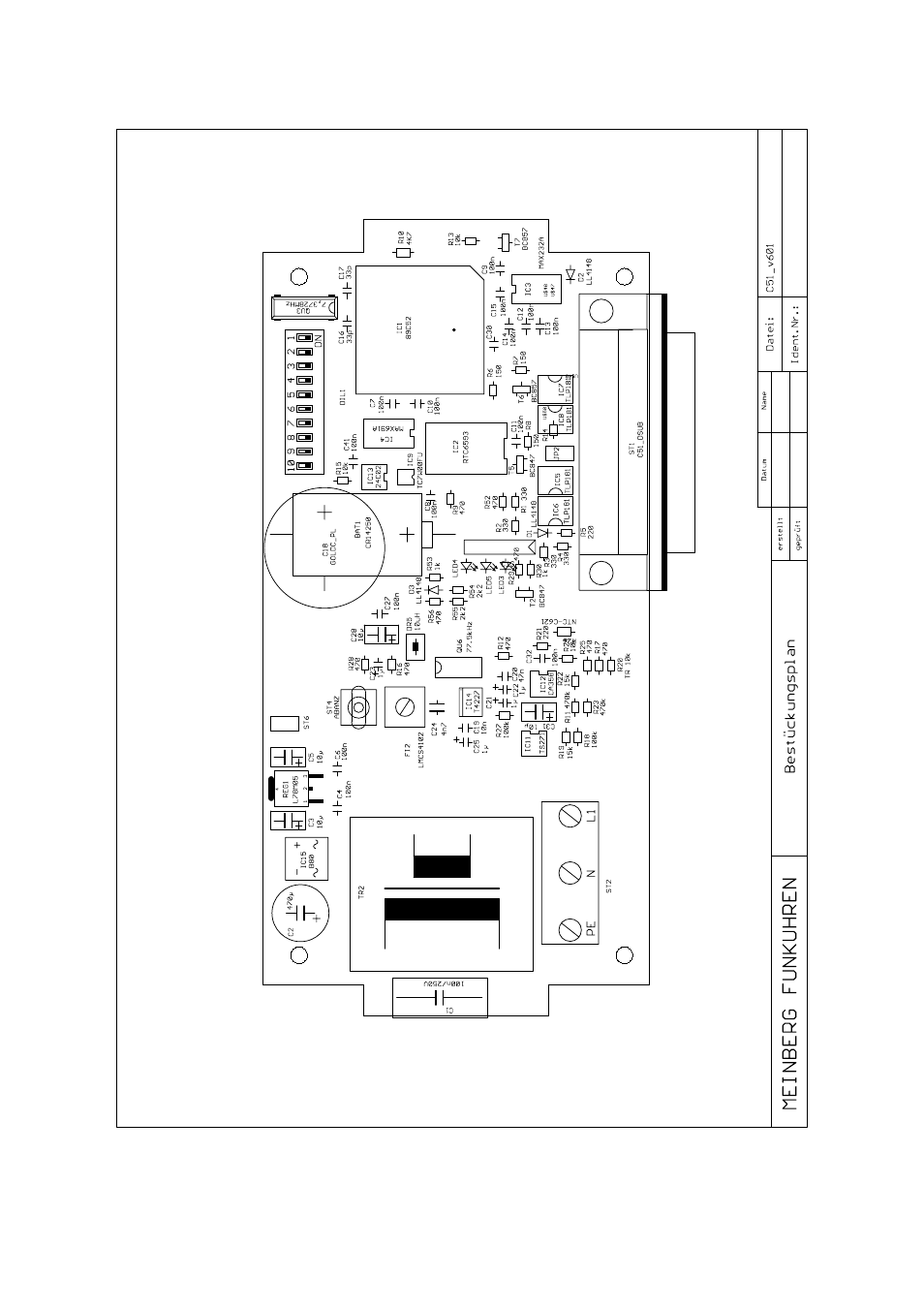 Component layout | Meinberg DCF77C51 User Manual | Page 17 / 20