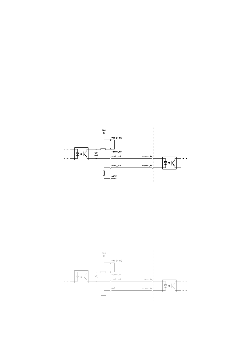 Usage of the current loop interface, Active output to passive input, Passive output to active input | Meinberg DCF77C51 User Manual | Page 18 / 20