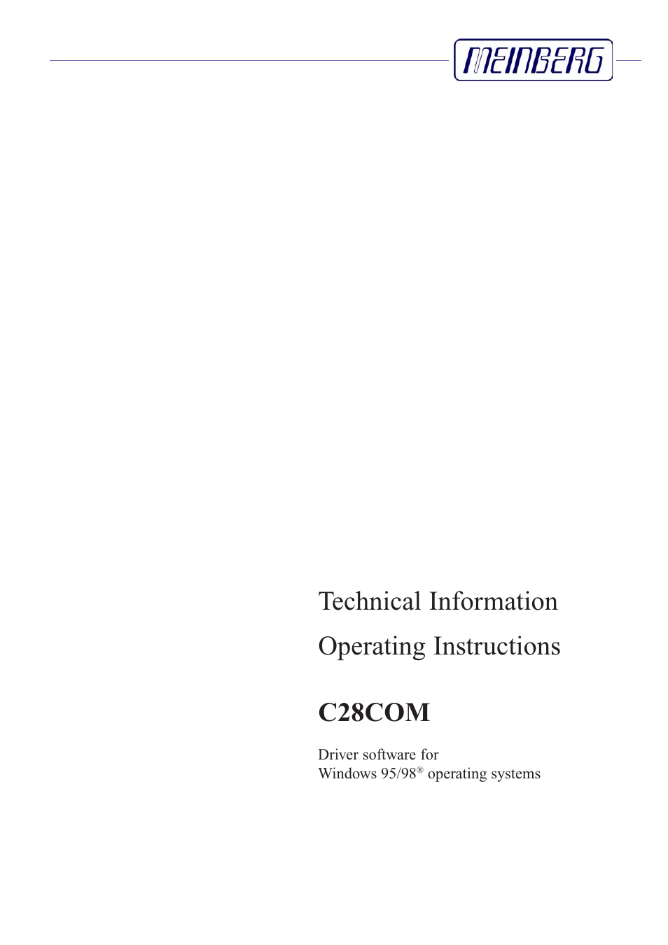 Meinberg C28COM User Manual | 22 pages