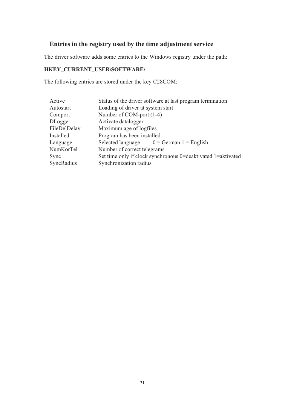 Meinberg C28COM User Manual | Page 21 / 22