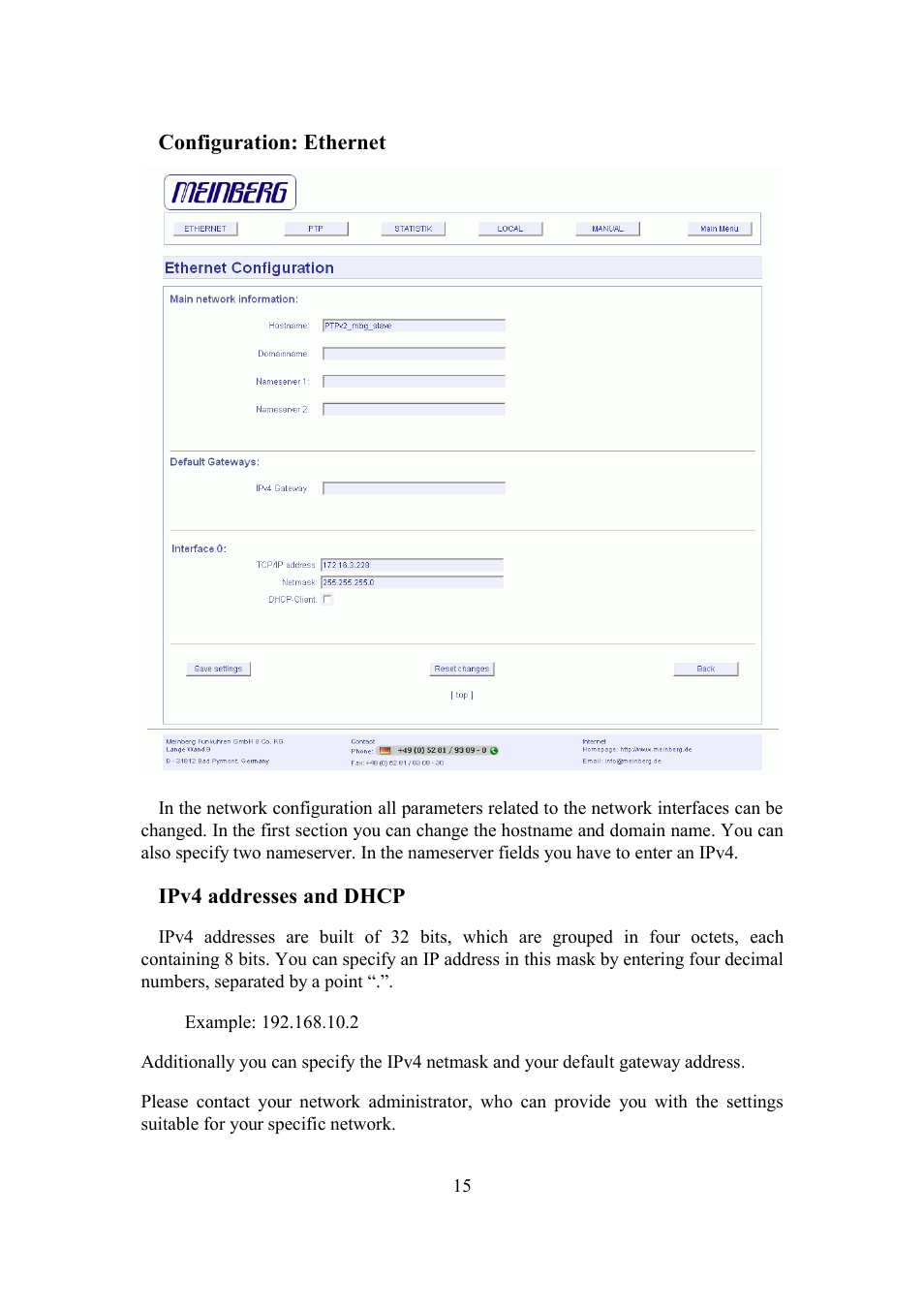 Meinberg SyncBox PTPv2 User Manual | Page 15 / 32