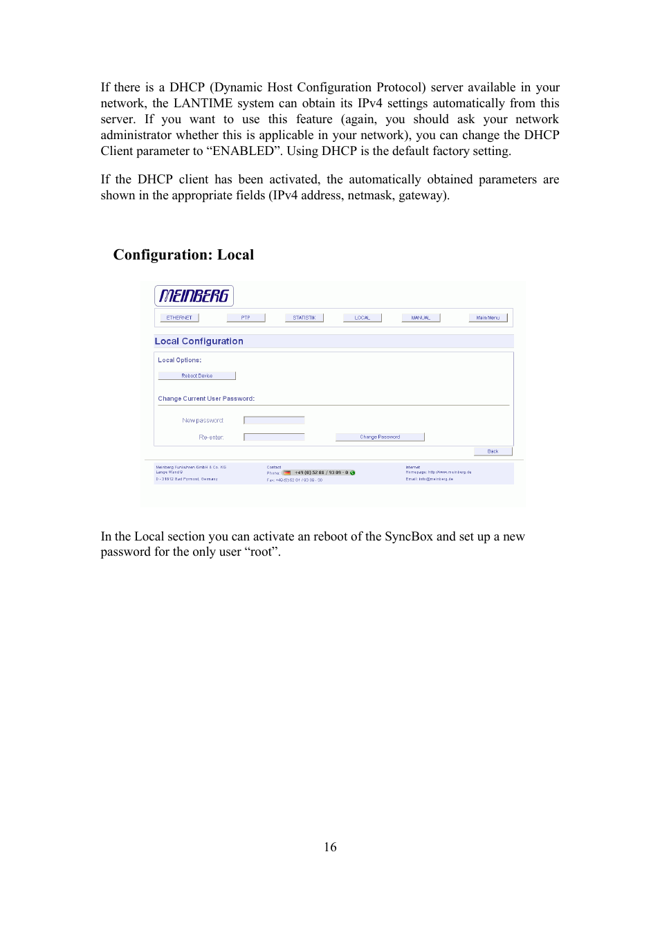 Meinberg SyncBox PTPv2 User Manual | Page 16 / 32