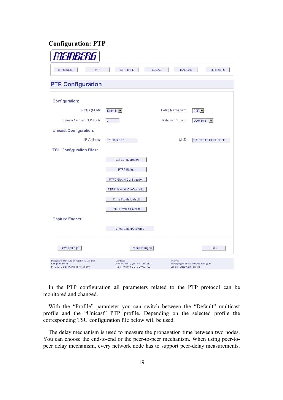 Meinberg SyncBox PTPv2 User Manual | Page 19 / 32