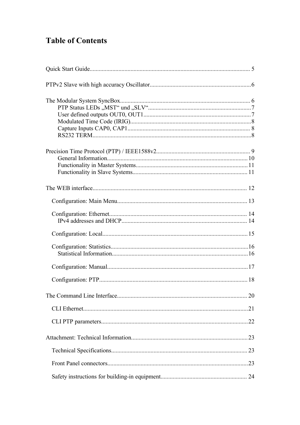 Meinberg SyncBox PTPv2 User Manual | Page 3 / 32