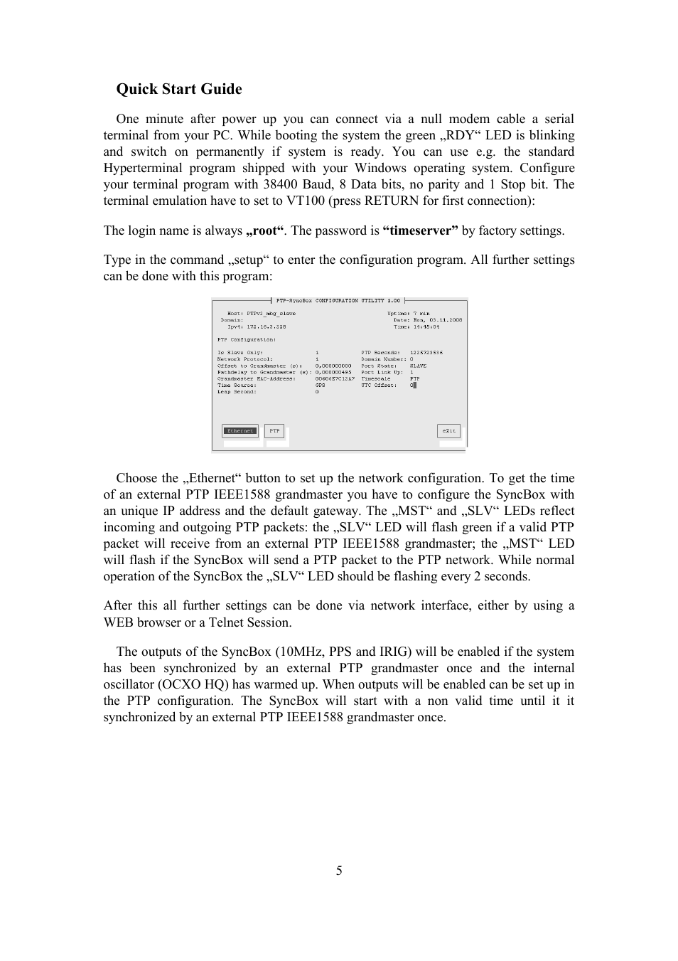 Meinberg SyncBox PTPv2 User Manual | Page 5 / 32