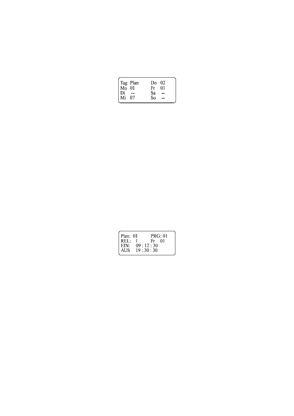 Menu day plan, Programming a plan, Select a plan | Meinberg HSC509 User Manual | Page 14 / 36