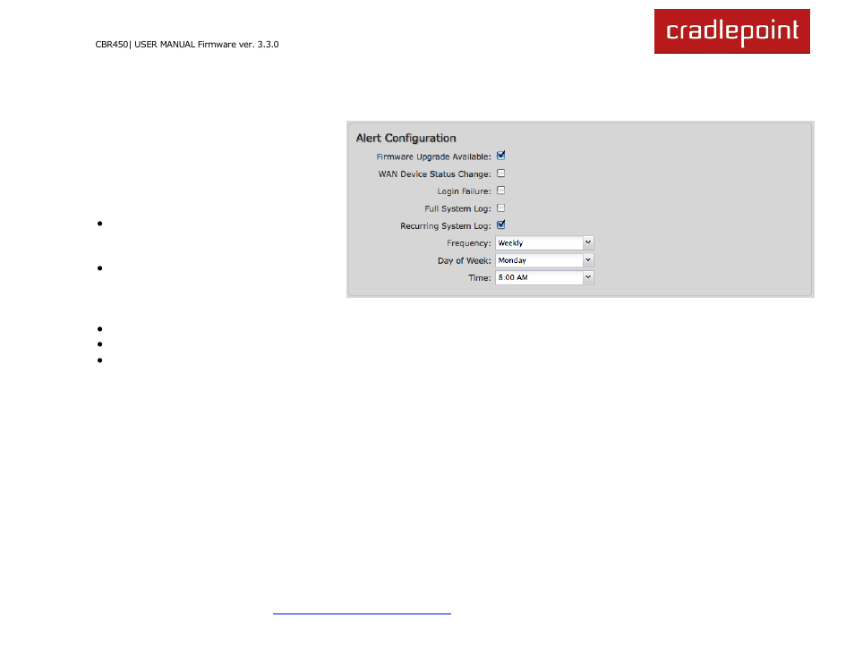 2 device alerts (advanced mode only) | Cradlepoint CBR450 User Manual | Page 109 / 130