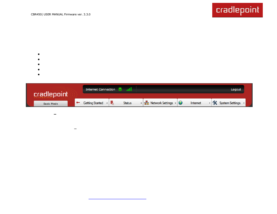 4 web interface -- essentials | Cradlepoint CBR450 User Manual | Page 17 / 130