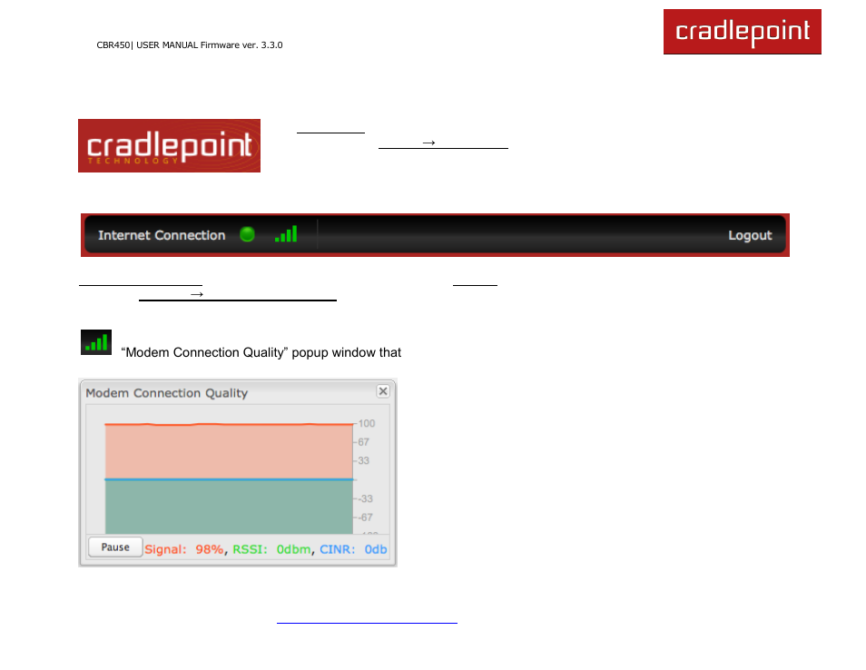 3 quick links | Cradlepoint CBR450 User Manual | Page 23 / 130