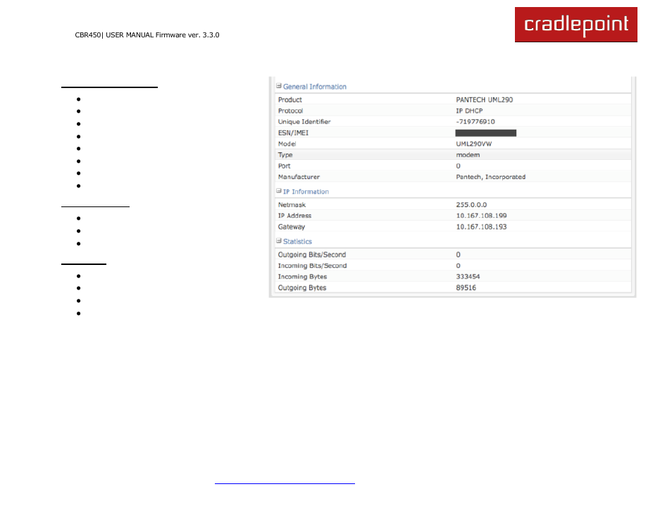 Cradlepoint CBR450 User Manual | Page 41 / 130
