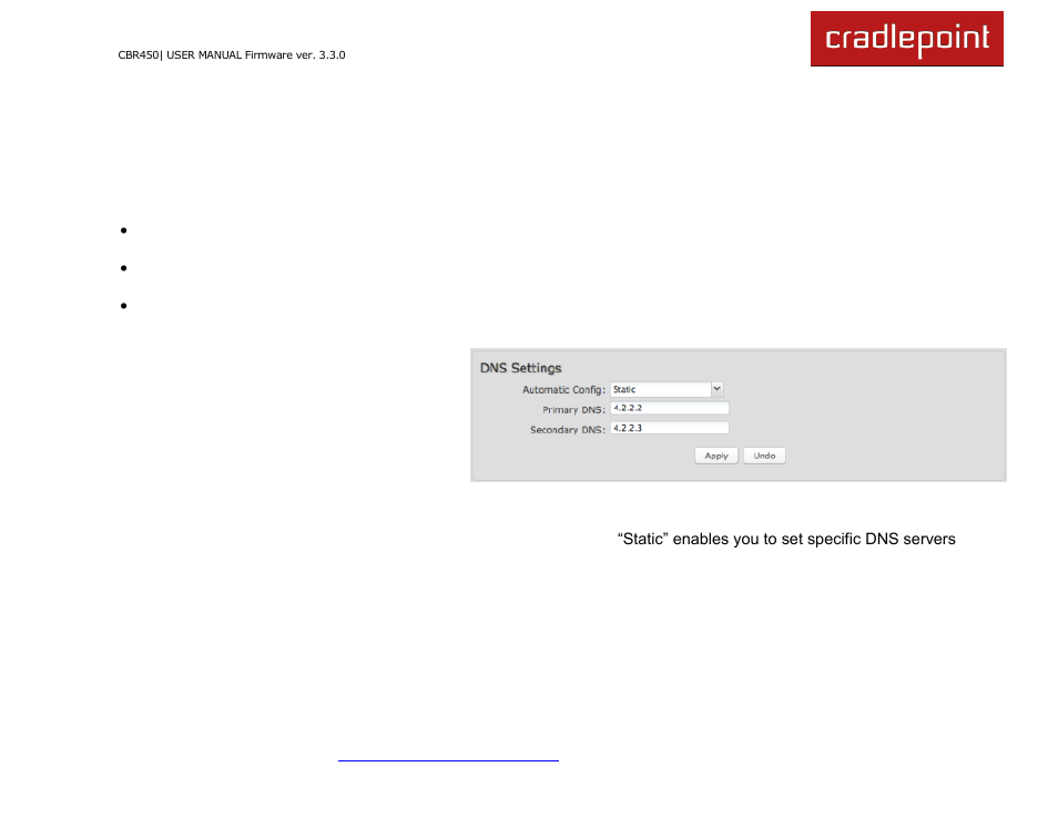 3 dns (advanced mode only) | Cradlepoint CBR450 User Manual | Page 50 / 130