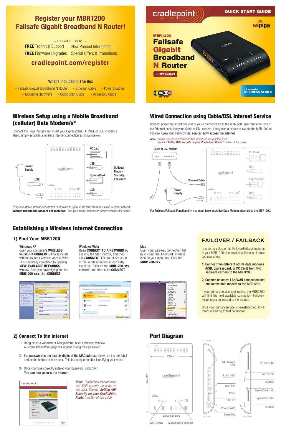 Cradlepoint MBR1200 User Manual | 2 pages