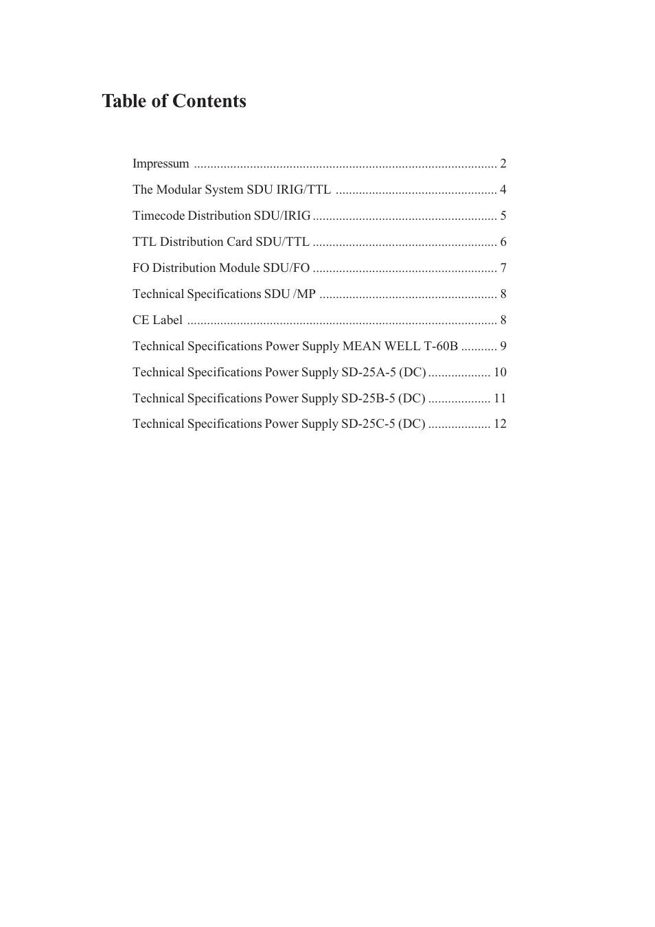 Meinberg SDU User Manual | Page 3 / 14