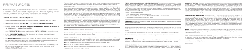 Firmware updates | Cradlepoint INTEGRATED BROADBAND ROUTER IBR600 User Manual | Page 2 / 2