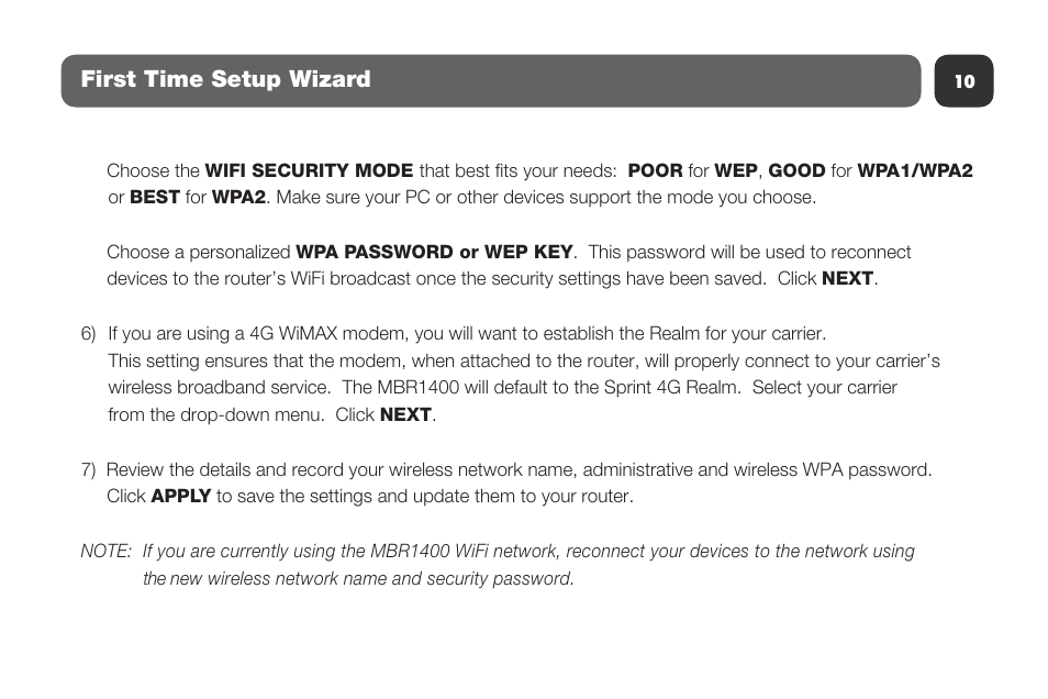 First time setup wizard | Cradlepoint MBR1400 User Manual | Page 12 / 20