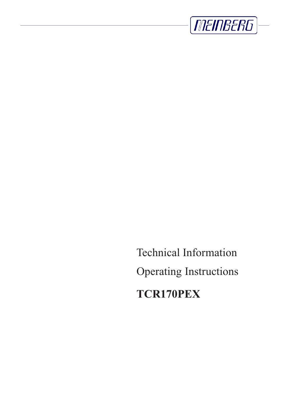 Meinberg TCR170PEX User Manual | 36 pages